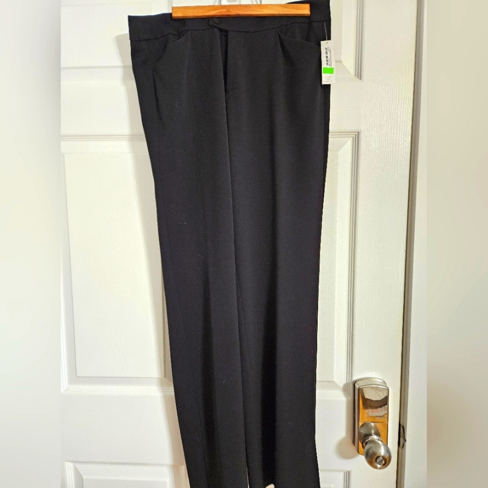 NWT Straight Black Slacks 30x34